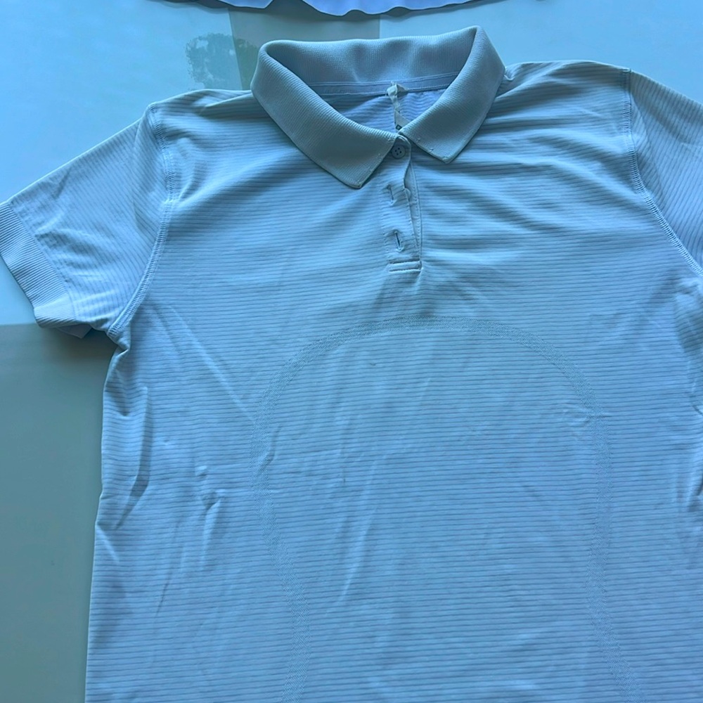Lululemon white collared shirt